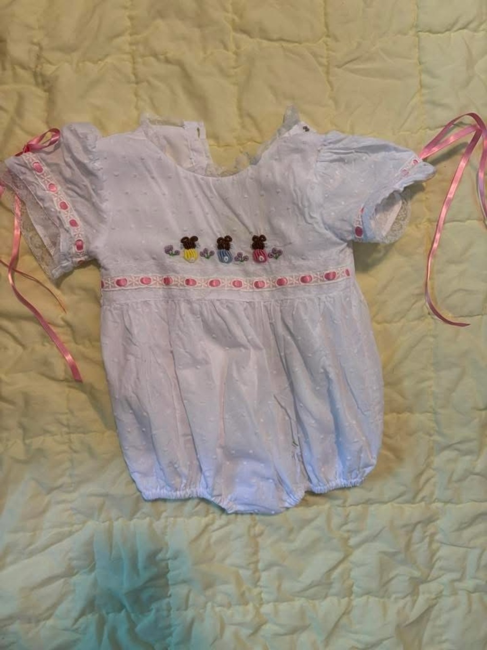 Posh Piglet 18m Heirloom Bunny smock Ribbon bubble